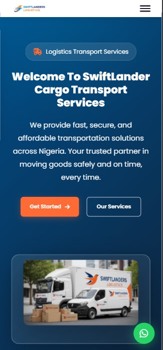 Swift Logistics company website demo